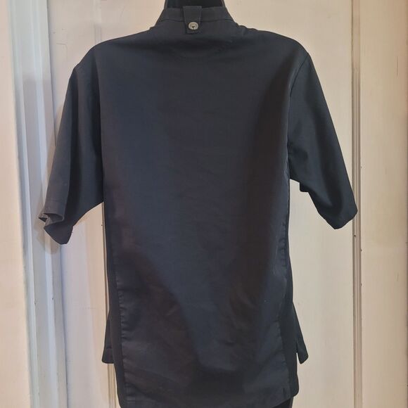 Chef Works Black XS chef jacket pocket holder on sleeve, and inside, - Picture 2 of 9